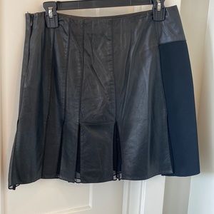 3.1 Phillip Lim Leather & Silk Mini Skirt